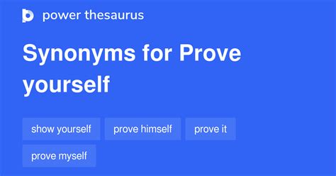 word for proving oneself.